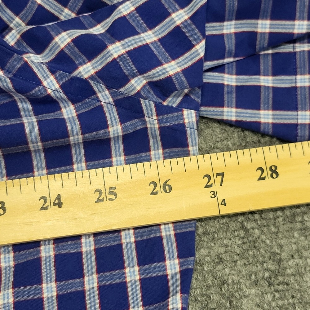 Men's Brooks Brothers Regent Shirt XL Blue Button Down Puckerware Plaid Checker - Picture 15 of 16